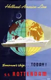 Doeve Eppo, Holland-America Line s.s. Rotterdam, poster