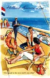 Poortvliet Rien, Holland-America Line, 1959, poster