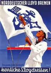 Anton Ottomar, Norddeutscher Lloyd Bremen, 1938, poster