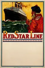 Cassiers Henri, Red Star Line, 1923, poster