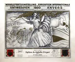Anto Carte, Exposition Int. Anvers, 1930, poster