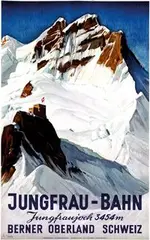 Hodel Ernst, Jungfrau-Bahn, 1936, poster