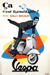 Ambroise B., Vespa Gilbert Bécaud, poster