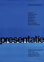 Bos Ben, presentatie, 1963, poster