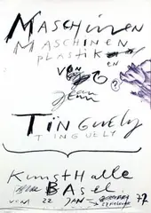 Tinguely Jean, Maschinen plastiken, 1972, poster