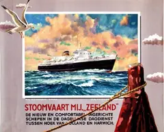 Trip Victor J., Stoomvaart Mij. "Zeeland", poster