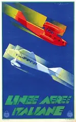 Lazzaro Umberto di, Linee Aeree Italiane, poster