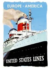 Delfo Y., United States Lines Europe-America, poster