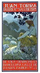 Riquer Alejandro de, Juan Torra Fabrica de Salchichon, 1899, poster