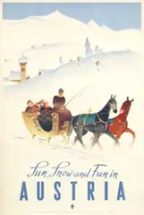 Herman Kosel, Sun, Snow and Fun in Austria, poster