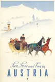 Herman Kosel, Sun, Snow and Fun in Austria, poster