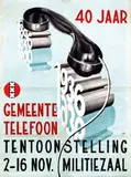 George Fischhof, 40 jaar Gemeente Telefoon, 1936, poster