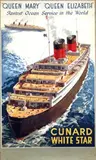 Walter Thomas, Cunard White Star "Queen Mary" "Queen Elisabeth", 1947, poster