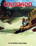 illegible signature, United Airlines Colorado, poster