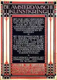 Nicolaas J. v.d. Vecht, De Amsterdamsche Kunstkring, poster