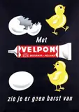 W.J. van Dulkenraad, met Velpon zie je er geen barst van, 1957, poster