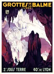 Grottes de la Balme by Roger Broders, 1929, poster, sold May 2005