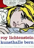 Roy Lichtenstein, Kunsthalle Bern roy lichtenstein, 1968, poster