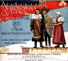 Vojteck Hynais, Národopisná V_stava (national folk songs), 1894, poster