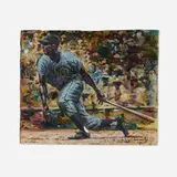 Lance Richbourg, Willie Mays, 1994, oil on paper mounted to paperboard