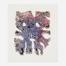 Lee Mullican, Untitled, 1994, pastel, ink and mixed media on paper