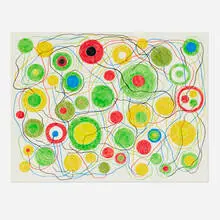 Atsuko Tanaka, Untitled, colored pencil on paper