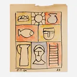 Joaquín Torres-García, Untitled, 1933, ink and watercolor on paper