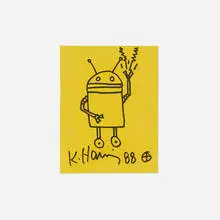 Keith Haring, Untitled (Robot), 1988, marker on cardstock