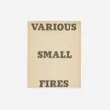 Ed Ruscha, Various Small Fires, 1965, black offset printing with yellow varnish tint overprint on 100 lb. white Vicksburg Vellum text paper