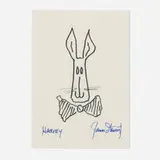James (Jimmy) Stewart, Original "Harvey" cartoon, c. 1950, ink on paper