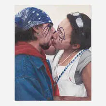 Kristin Calabrese, First Kiss, Homeless on Venice Beach, 2006, oil on canvas