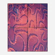 Ruairiadh O’Connell, Monte Carlo, 2014, screenprint on wax on panel in artist's frame