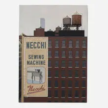 Max Ferguson, Up on the Roof or Down on the Street, 1983, egg tempera and oil on birch