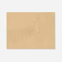 Mimmo Paladino, Untitled (Study of Man with Snakes), 1981, graphite on paper