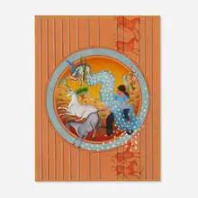 Ambreen Butt, Untitled (from the Demon series), 2005, watercolor and gouache on handmade wasli