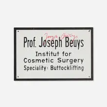 Buttocklifting exhibition invitation by Joseph Beuys, 1975, offset lithograph, sold Aug 2024