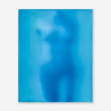Alison Van Pelt, Untitled (Blue, Green Nude), oil on panel