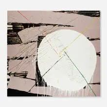 Trudy Benson, Oval Callout, 2012, acrylic, enamel, spray paint and oil on canvas