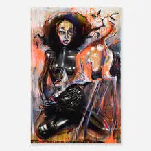 Herakut, The Meek Shall Inherit the Earth if They Stay Alive, acrylic on canvas
