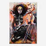 Herakut, The Meek Shall Inherit the Earth if They Stay Alive, acrylic on canvas