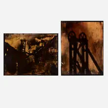 James Fee, Untitled (two works from the NYC Dock series), 1994, dyed emulsion silver gelatin print