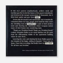 Alfredo Jaar, Hope, Happiness, Freedom, 1990, transparency in light box