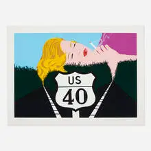 Allan D'Arcangelo, Smoke Dreams, 1980, screenprint in colors