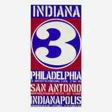 Robert Indiana, Indiana 3, Philadelphia, San Antonio, Indianapolis, 1968, screenprint in colors