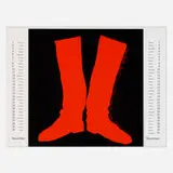 Jim Dine, Two Red Boots on a Black Ground (from Banner, Multiples Calendar 1969), 1969, screenprint in colors