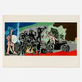 Pablo Picasso, La guerre et la paix, 1954, photolithograph on Bristol board