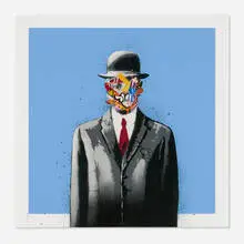 Martin Whatson, Son of a Man (Mini Print) (Blue), 2017, screenprint in colors