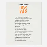 Robert Indiana, Tiger Music, 1996, screenprint in colors with embossing