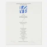 Robert Indiana, Wherefore the Punctuation of The Heart, 1996, screenprint in colors with embossing