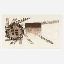 Gravity Feed (2nd state) by James Rosenquist, 1978, etching and aquatint on Pescia Italia, sold Aug 2025